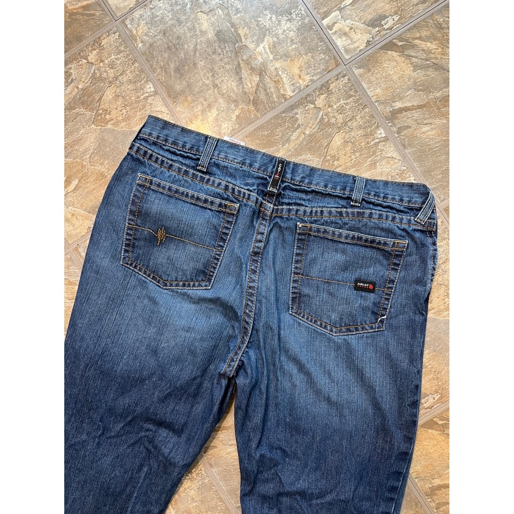 Ariat FR M3 Loose Fit Jeans Men 42x30 Blue Flame Resistant Workwear - Picture 5 of 9